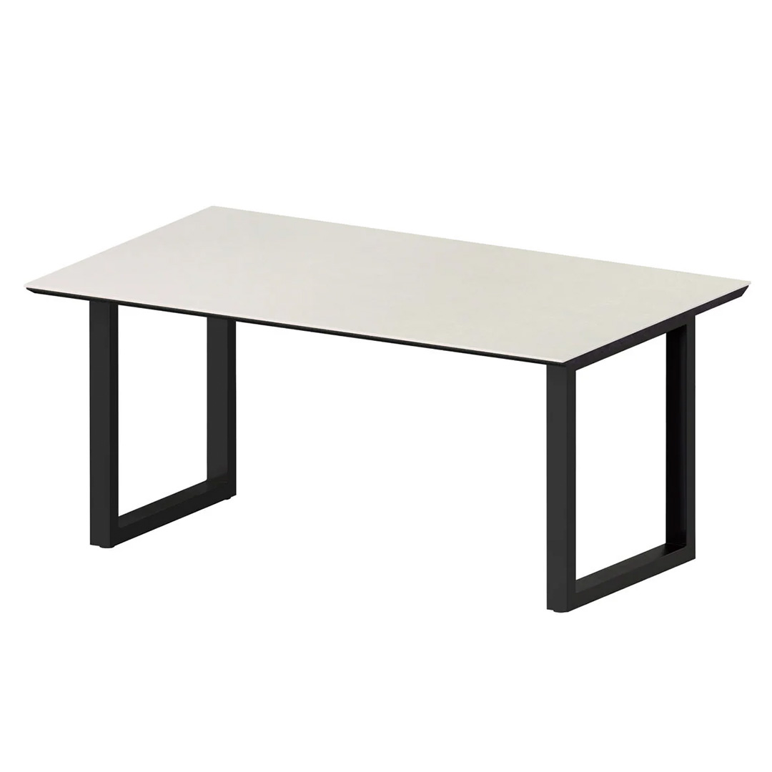 レグル ダイニングテーブル スクエア脚 ブラック(W135) Lカルカッタ