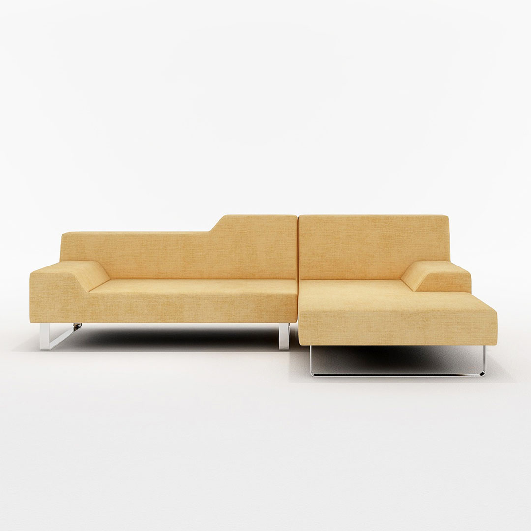 SIESTA カウチ 左側(脚カラー:クロムメッキ) GROUP4-HUネイビー