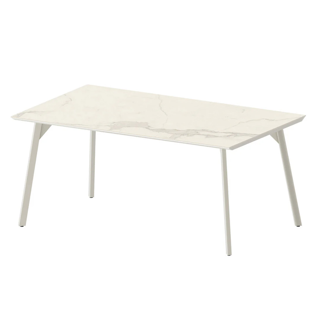 レグル ダイニングテーブル スリムライン脚 ホワイト(W135) Rアイアングレイ