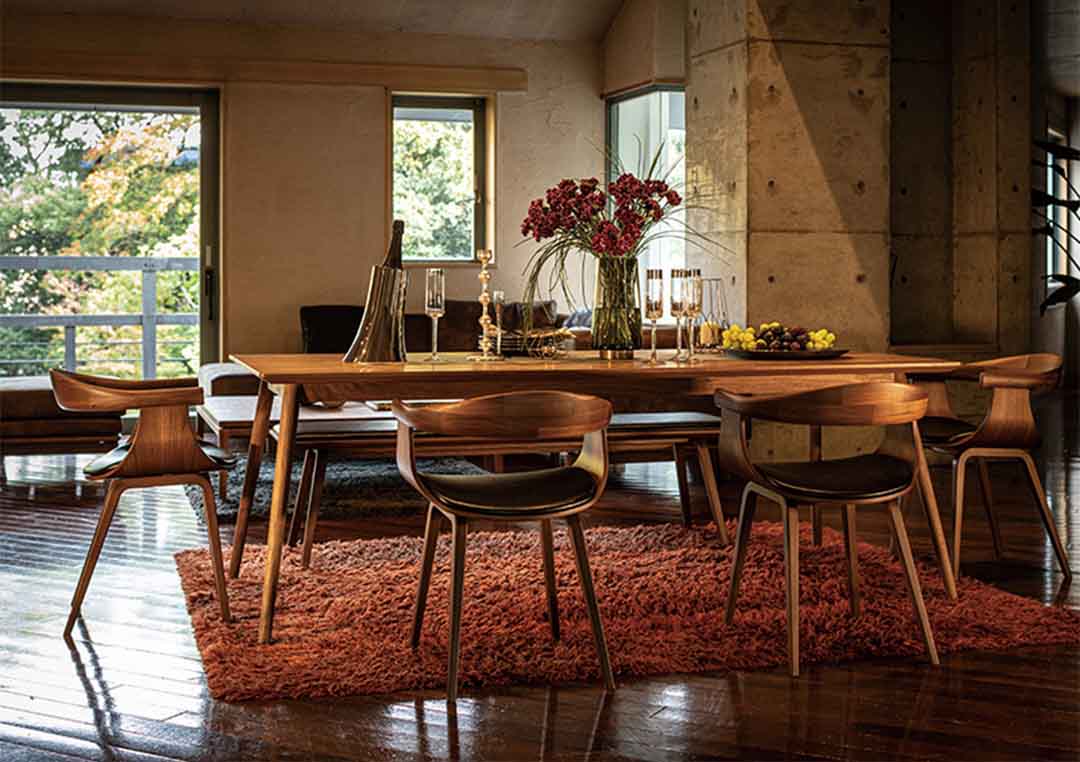 Nagi ダイニングテーブル W1650 ウォールナット