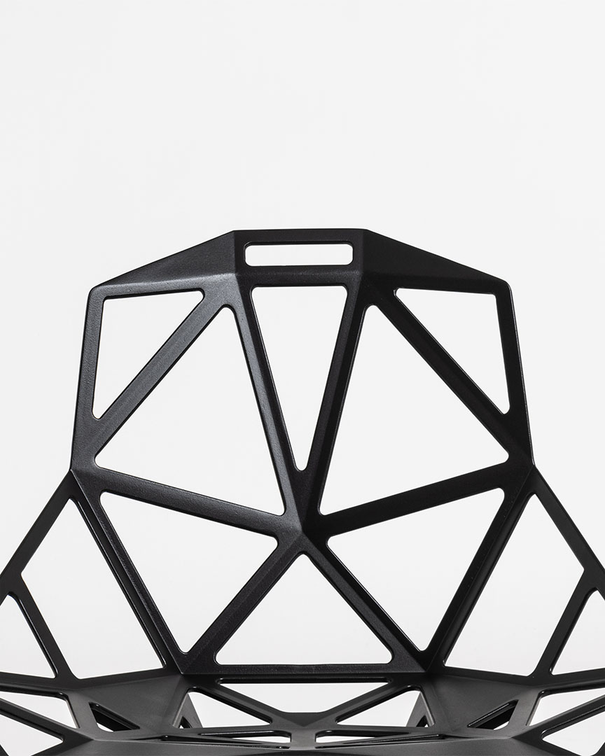 Chair_One Concrete 固定式(脚カラー:ナチュラル) ブラック