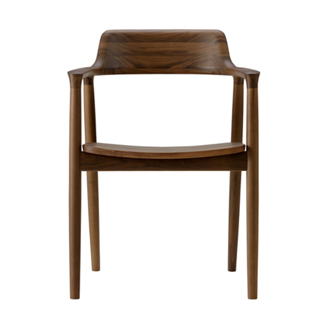 HIROSHIMAアームチェア ウォルナット（板座） C-0ナチュラルクリア