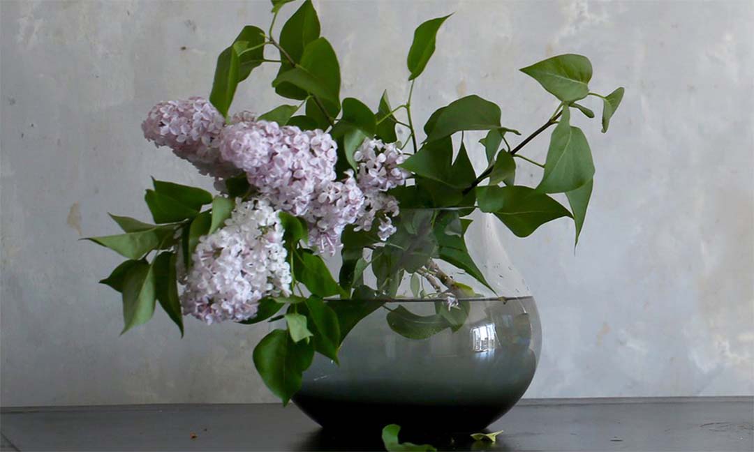 Flower vase No.23 Smoked grey