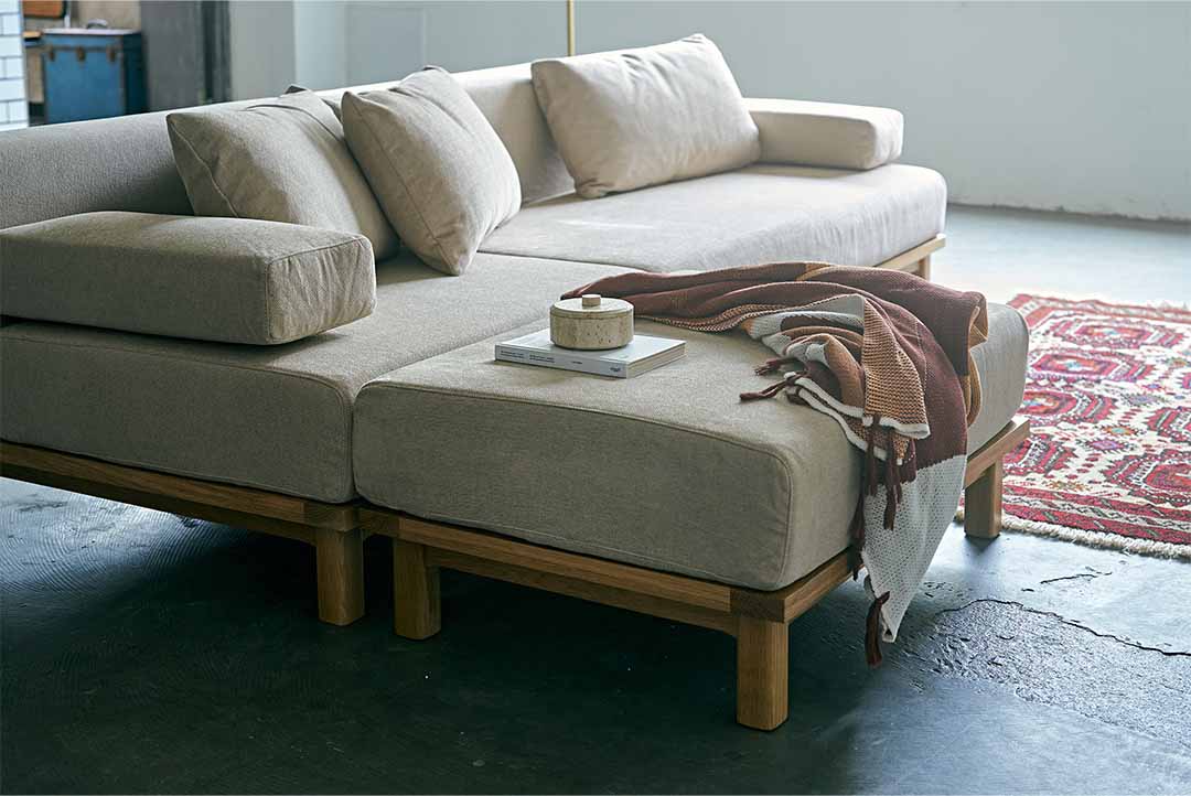 rect.unit sofa ottoman ライトブラウン