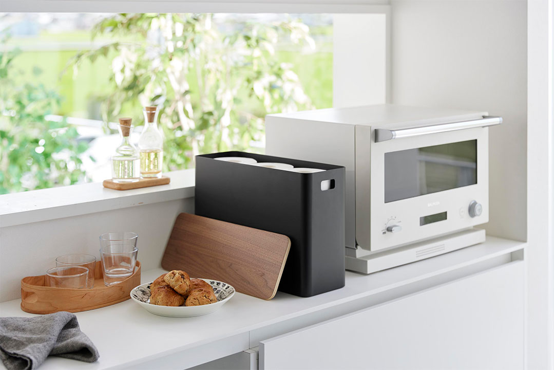 蓋付きトイレ用品収納 リン ブラウン