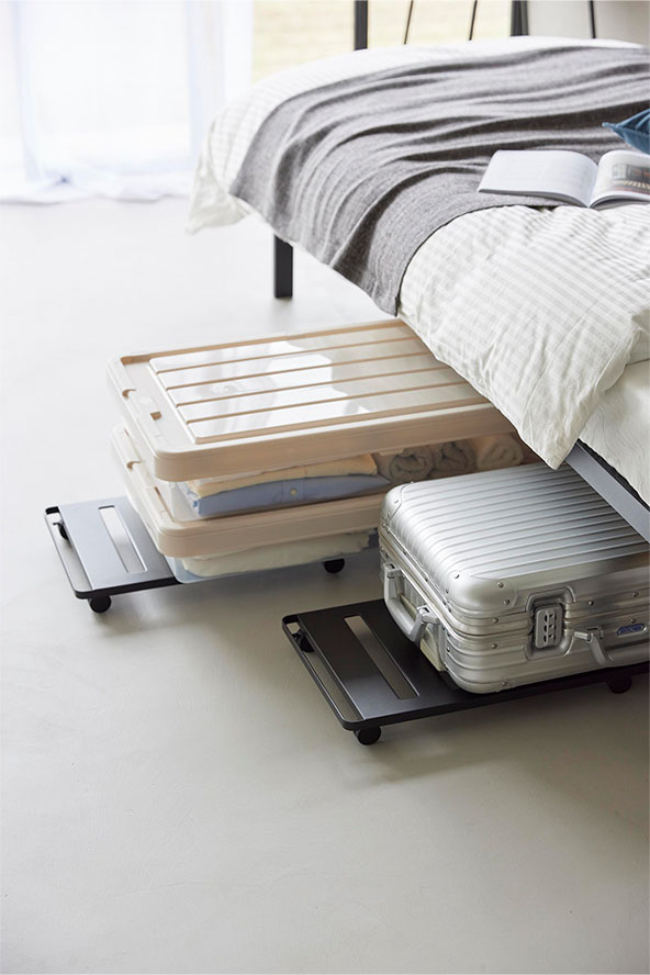 押入れ収納ロング台車 タワー ホワイト