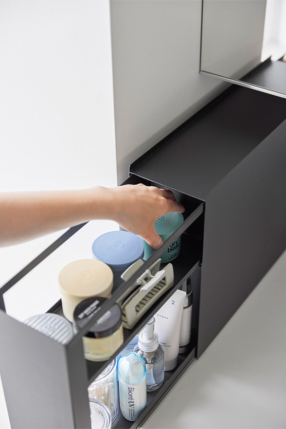 隠せる引き出し収納 タワー ホワイト