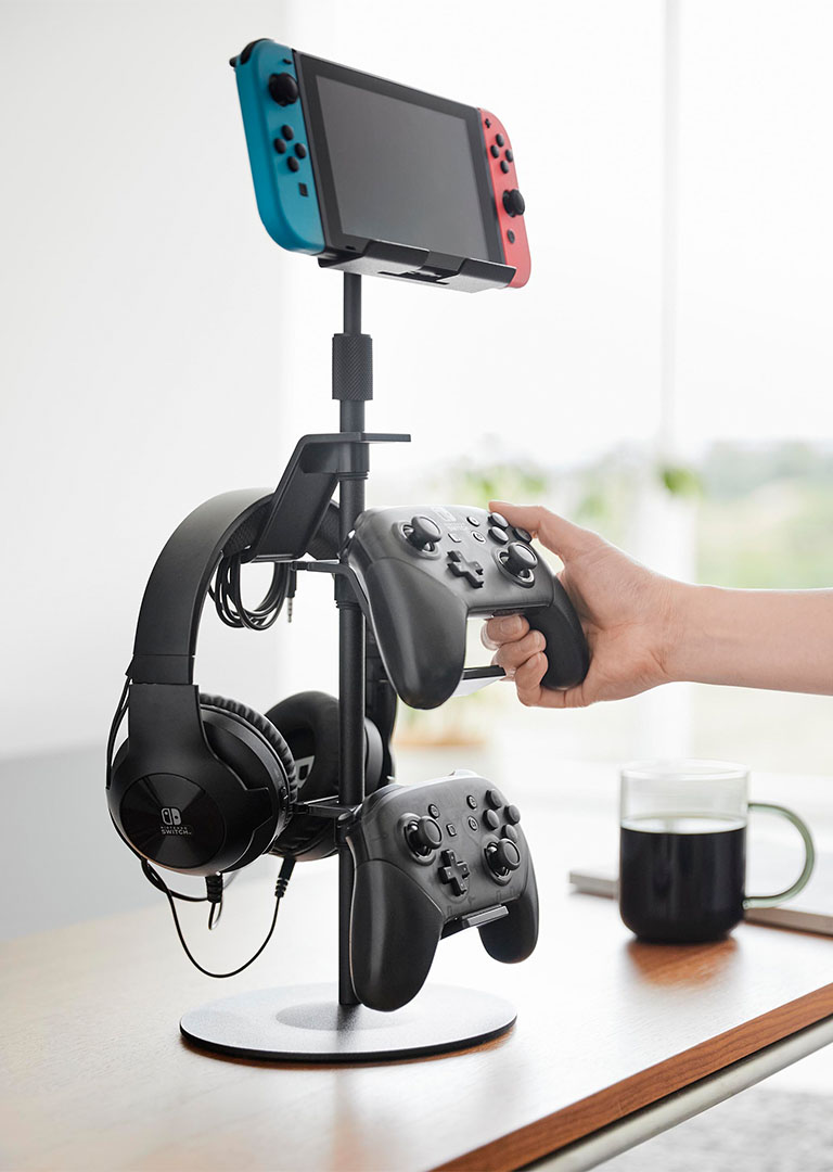 高さと角度が調節できるゲーム機器＆タブレットスタンド スマート ホワイト