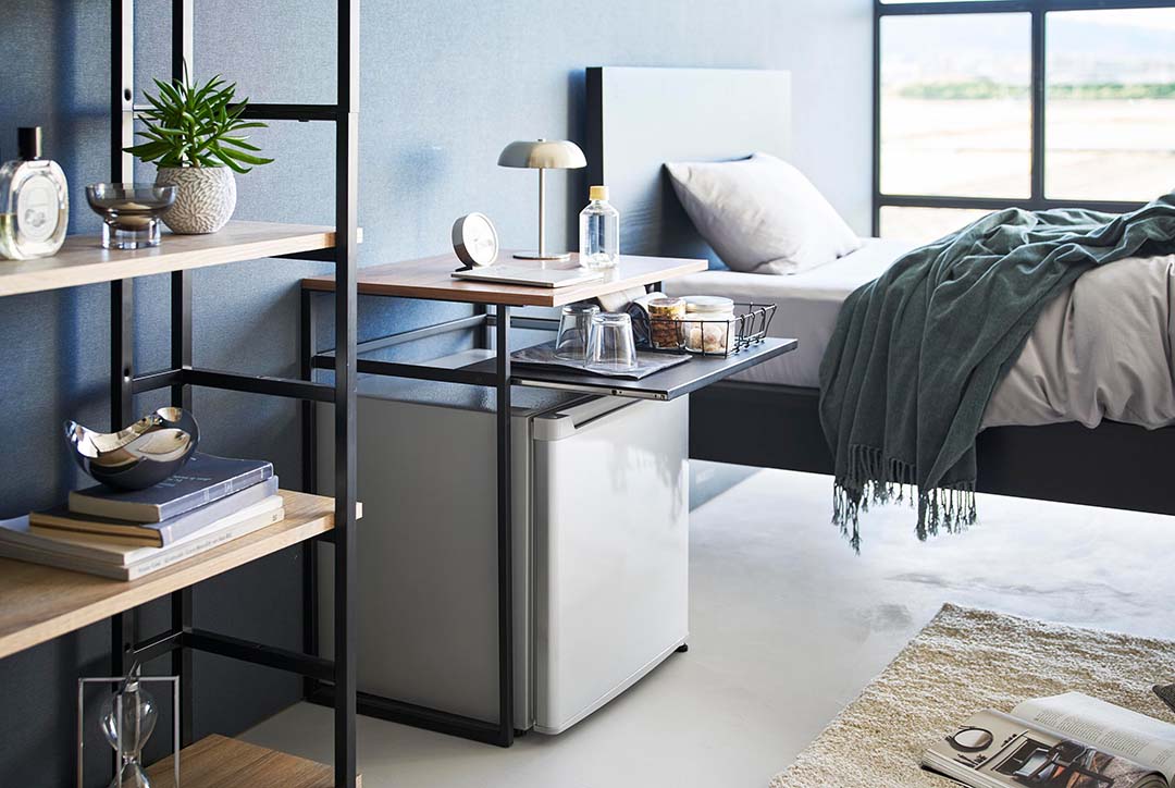 引き出し付き冷蔵庫上ラック タワー 45L用 ホワイト