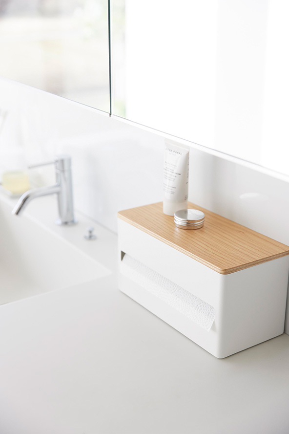 片手でカット隠せるキッチンペーパーホルダー リン S ブラウン