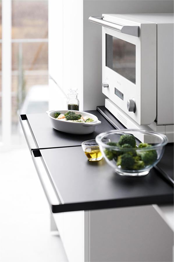 キッチン家電下スライドテーブル タワー W80 ホワイト