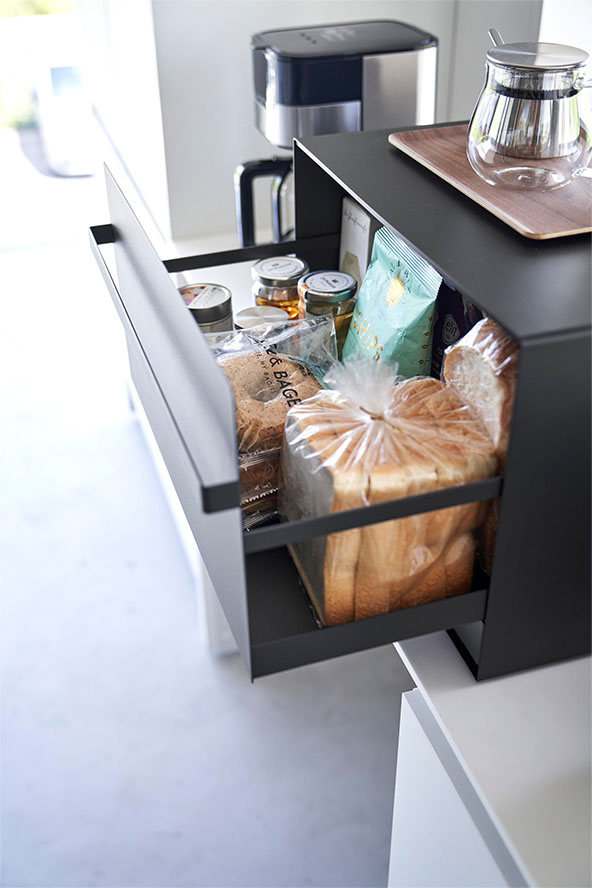 ブレッドケース タワー 引き出し型 2段 ホワイト