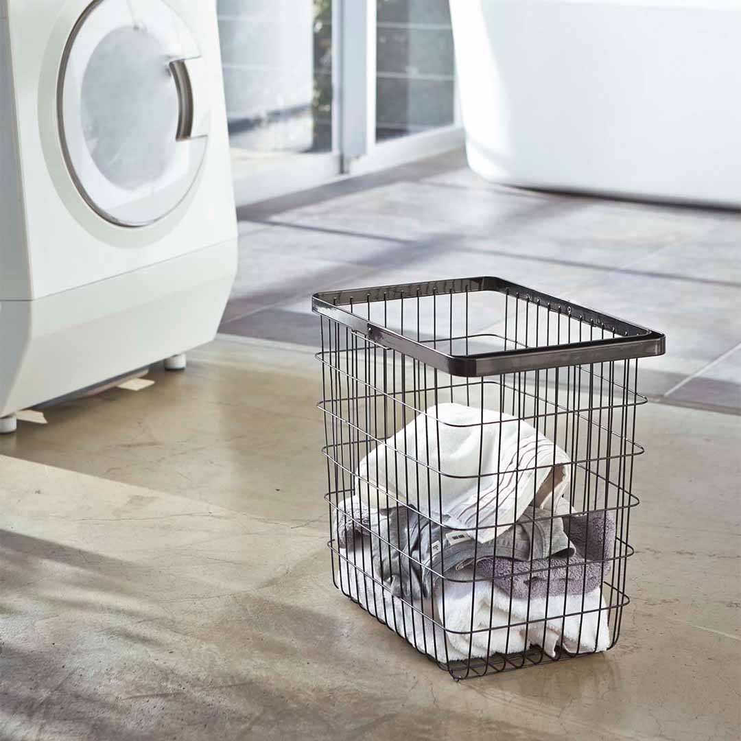 ランドリーワイヤーバスケット タワー L ブラック