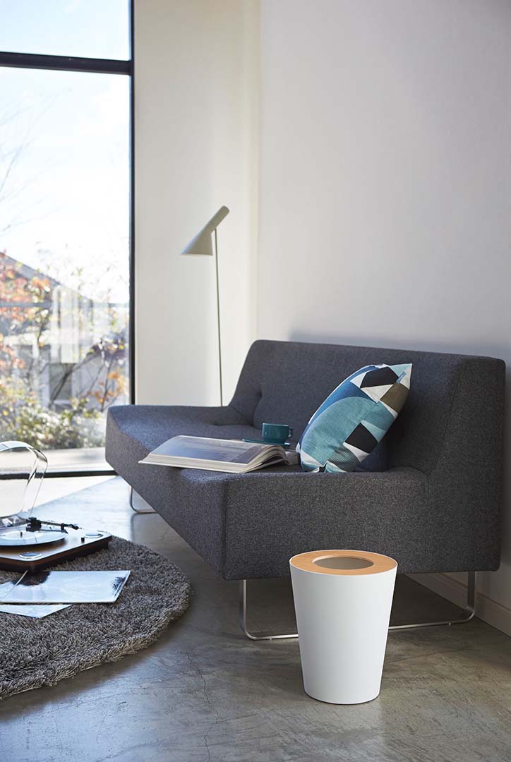 トラッシュカン リン 丸型 ナチュラル