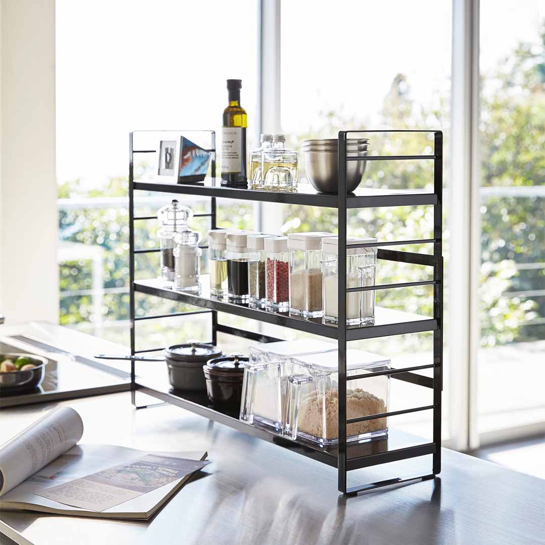 シンク上キッチン収納ラック タワー ホワイト