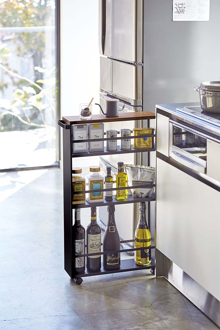 ハンドル付きスリムワゴン タワー ホワイト