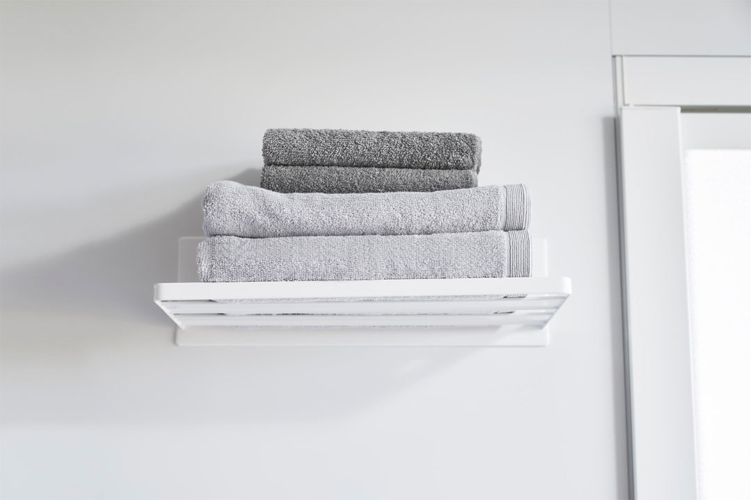 マグネットバスルーム バスタオル棚 ミスト ホワイト