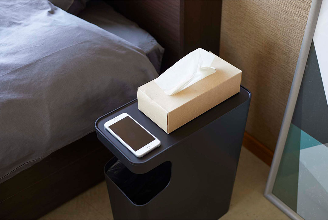 ダストボックス&サイドテーブル タワー ホワイト