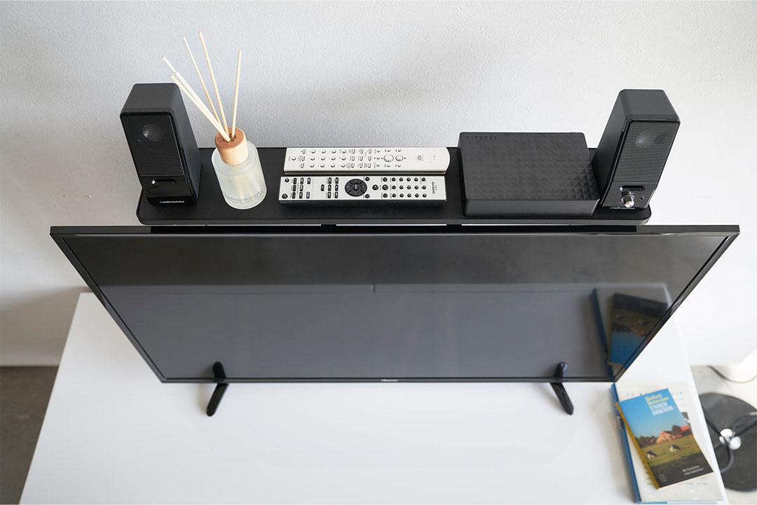 薄型テレビ上ラック スマート ブラック