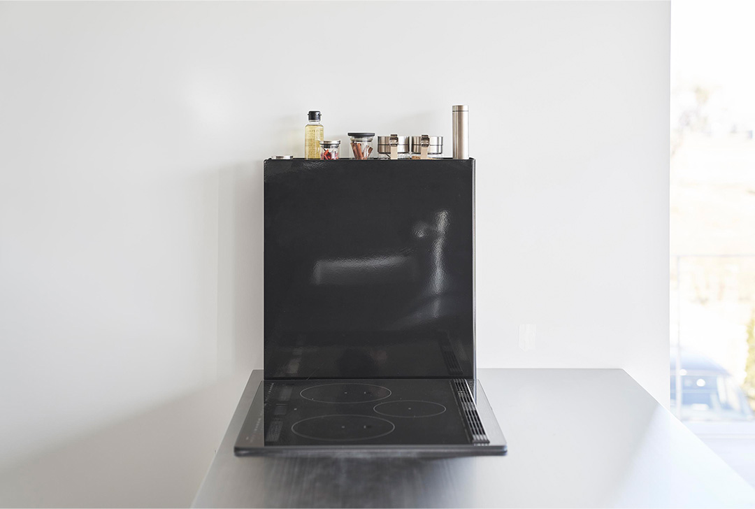 隠せる調味料ラック タワー 2段 ブラック