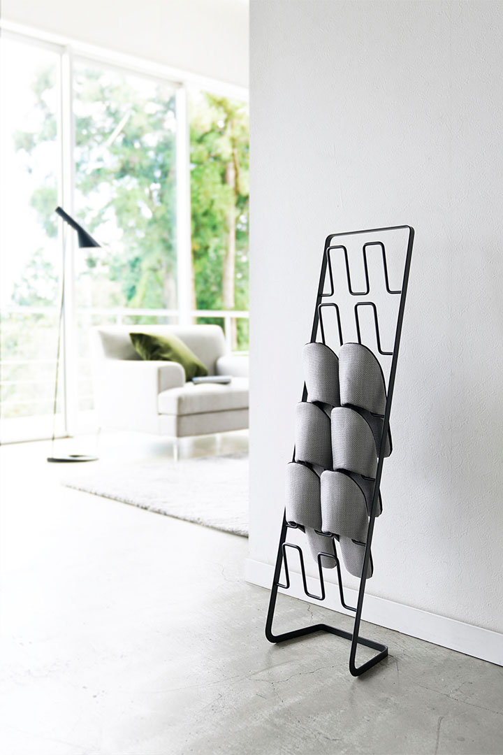 スリッパラック フレーム 6足用 スリム ホワイト