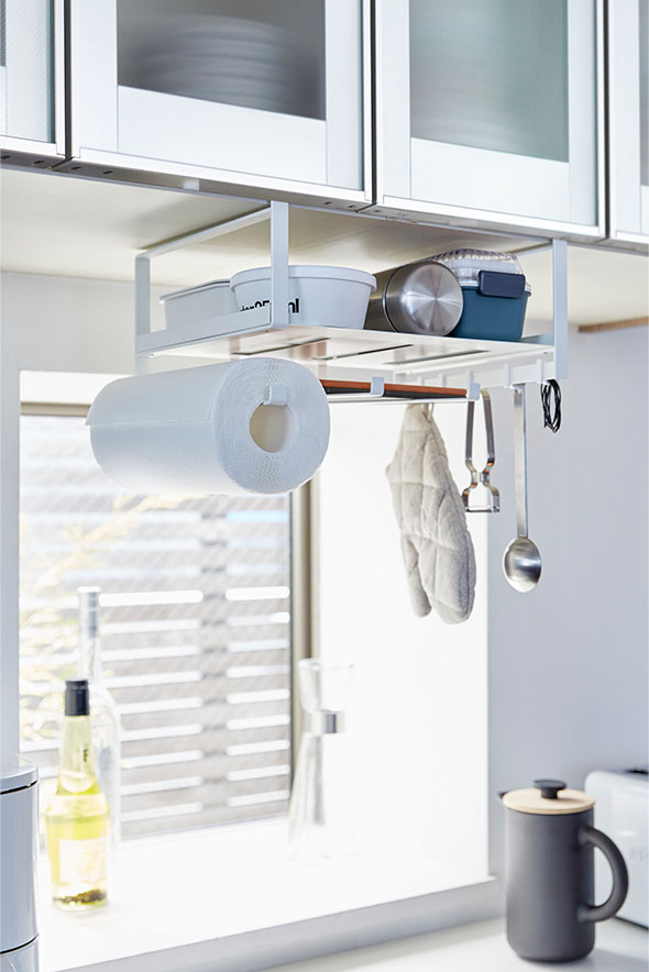 戸棚下多機能ラック プレート ホワイト