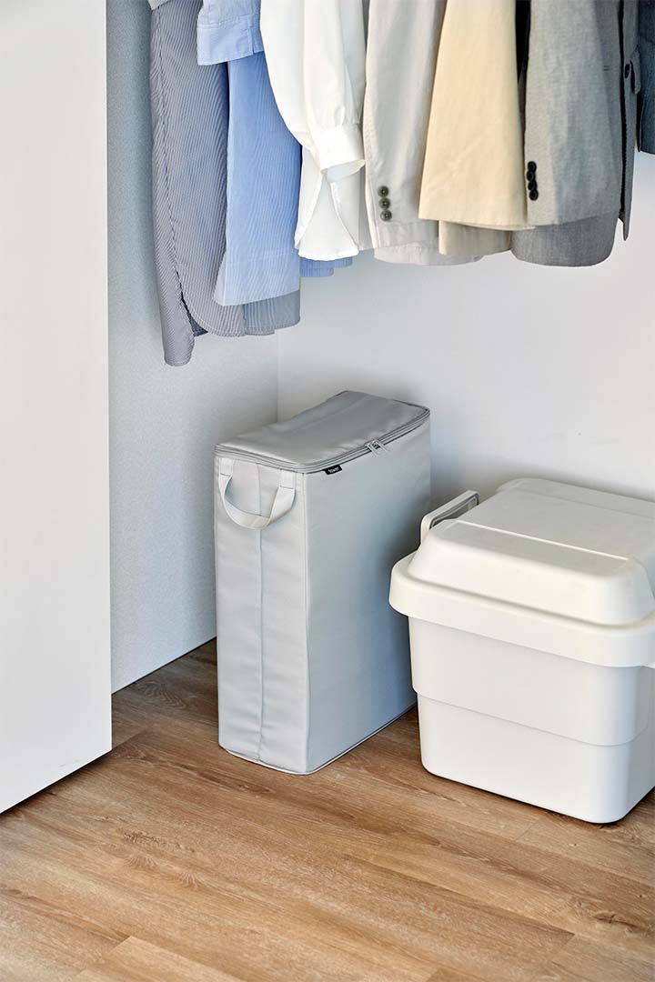 フリマ梱包資材収納ボックス タワー グレー