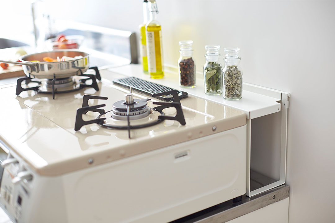 コンロ奥隙間ラック タワー ホワイト