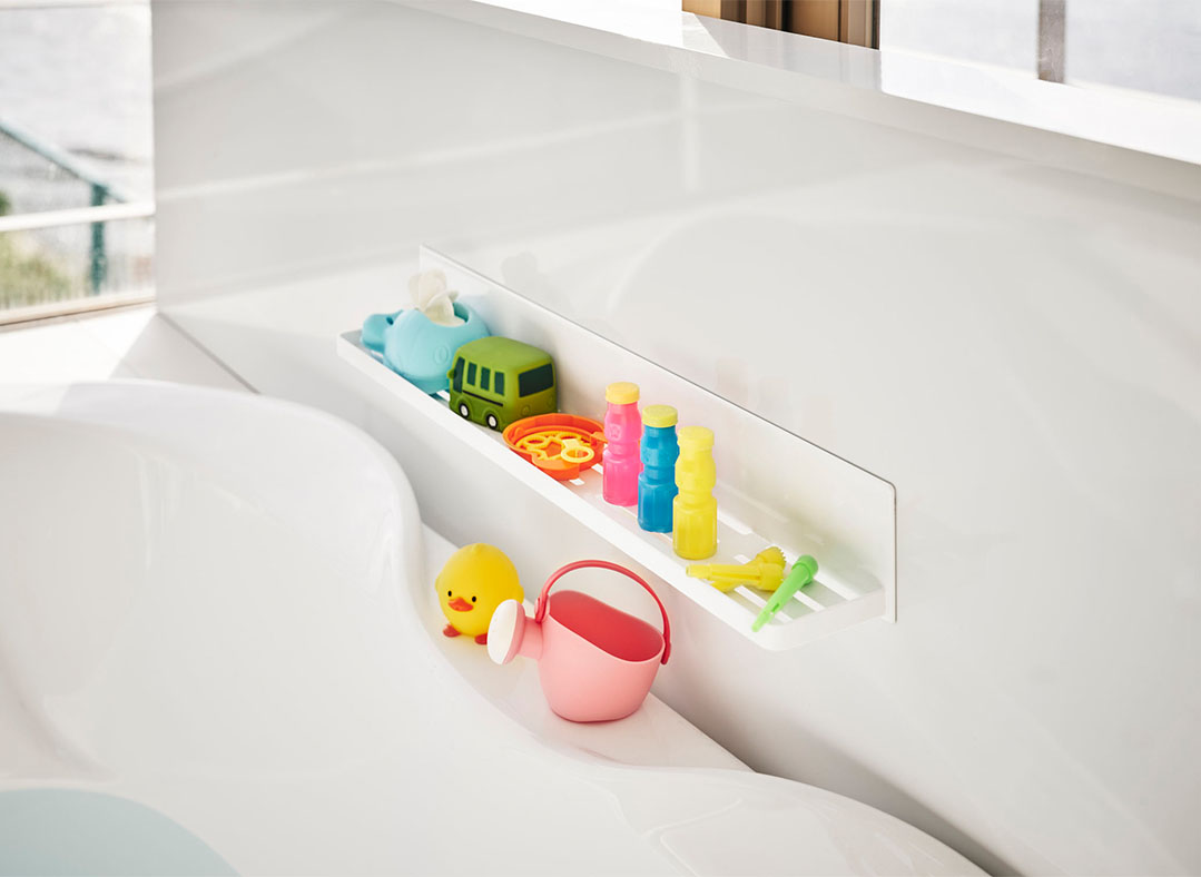 マグネットバスルームラック タワー ロング ホワイト