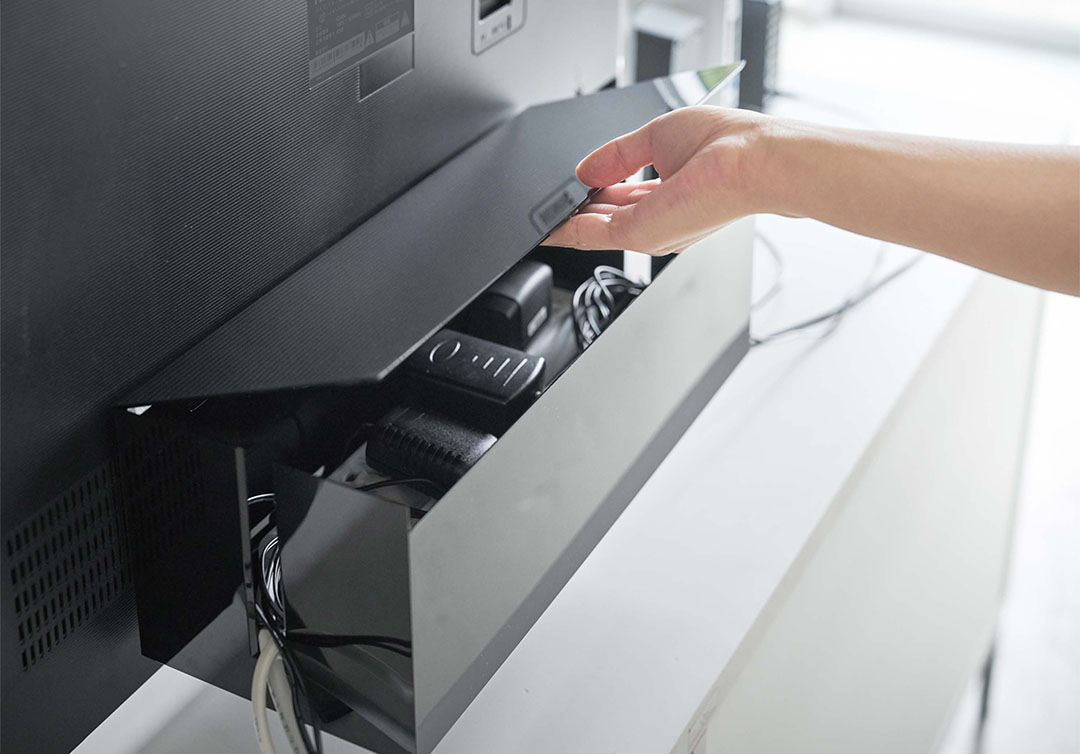 テレビ裏ケーブルボックス スマート ブラック