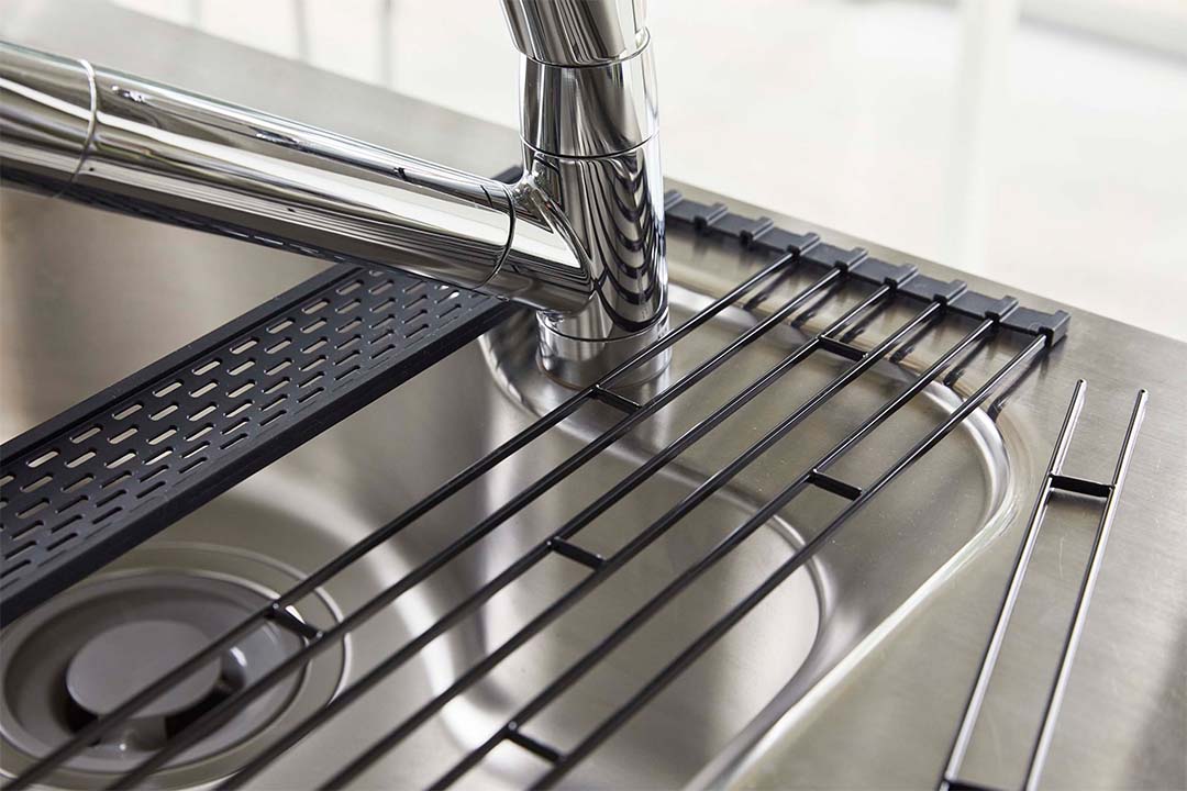 折り畳み水切り タワー シリコーントレー付き S ホワイト