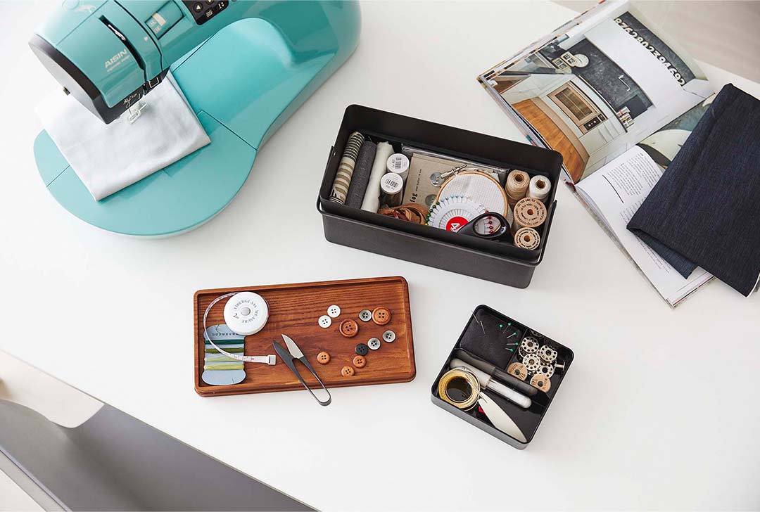 裁縫箱 タワー ブラック