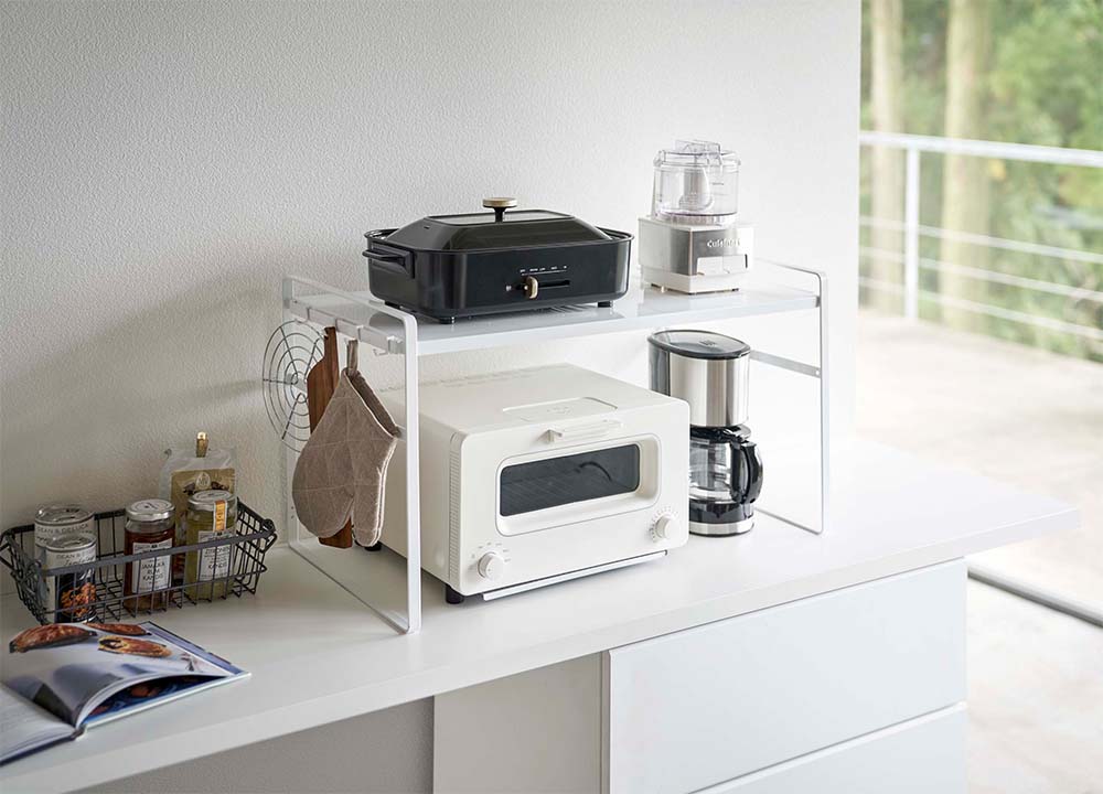 トースターラック タワー ワイド ホワイト