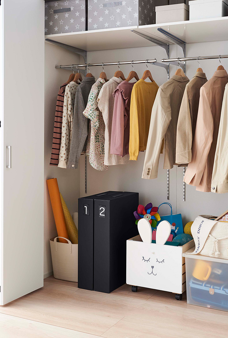 作品収納ボックス タワー 2個組 ホワイト