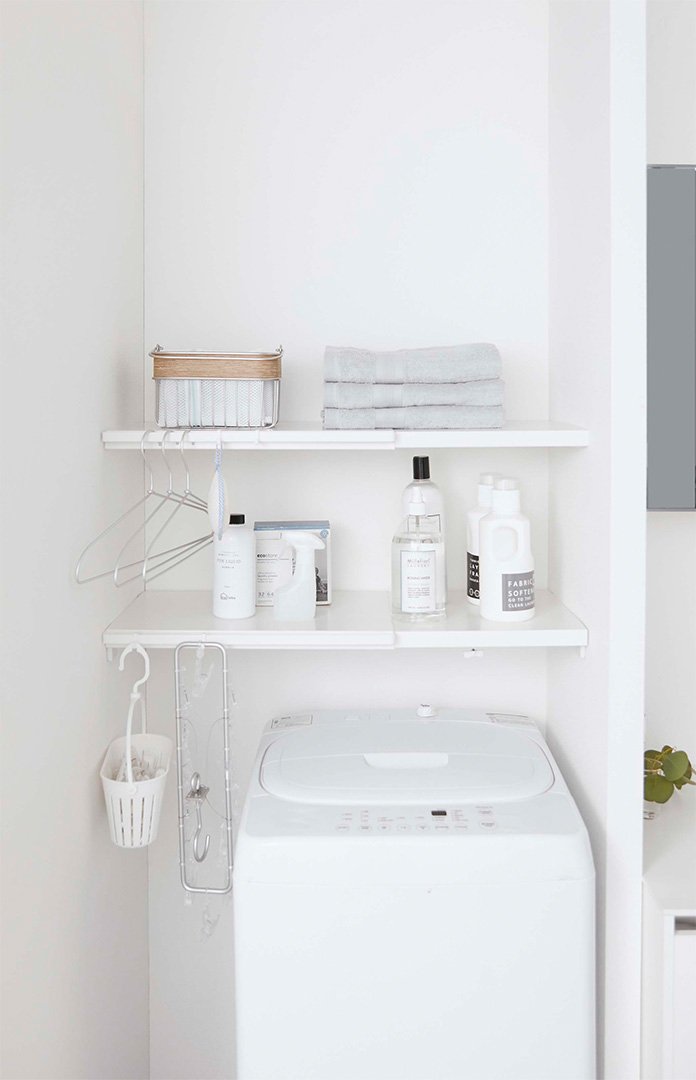 伸縮つっぱり棒用棚板 タワー L ホワイト