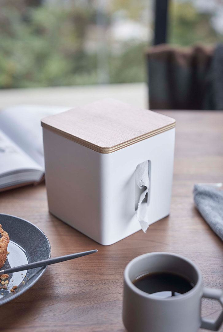 ティッシュ&トイレットペーパーケース リン ブラウン