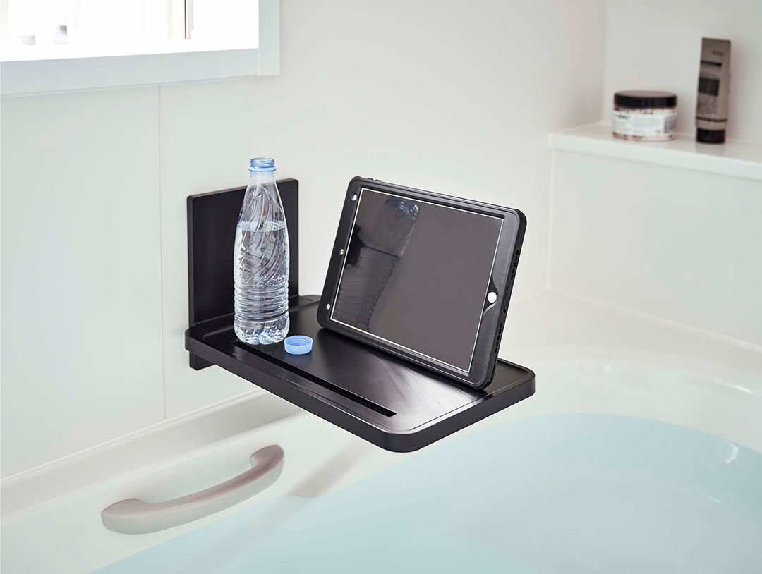 マグネットバスルーム折り畳み棚 タワー ホワイト