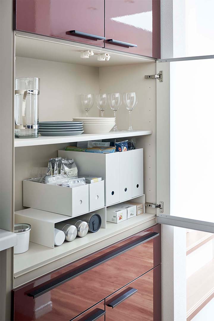 収納ボックス下ラック タワー 2個組 ホワイト