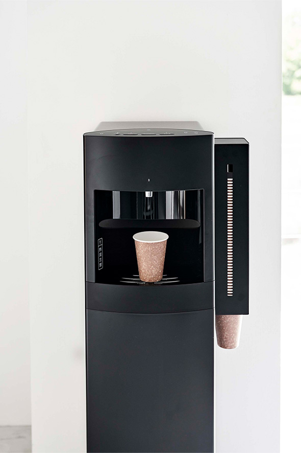 ウォーターサーバー横マグネットカップディスペンサー タワー ホワイト