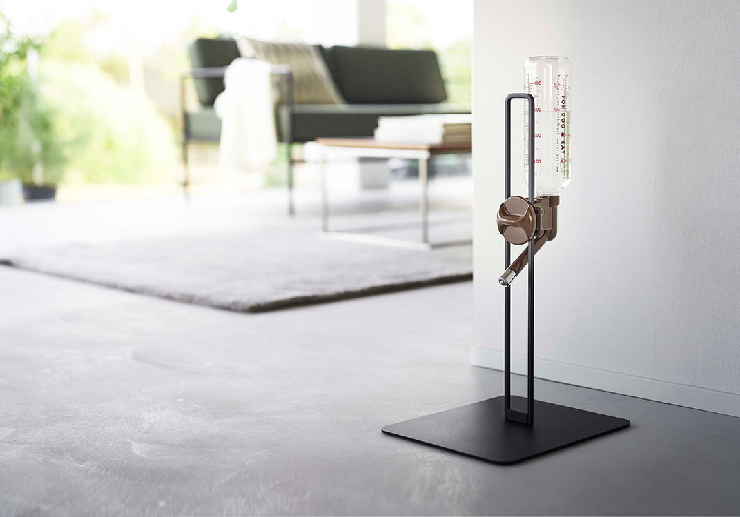 ペット用ボトル給水器スタンド タワー ブラック