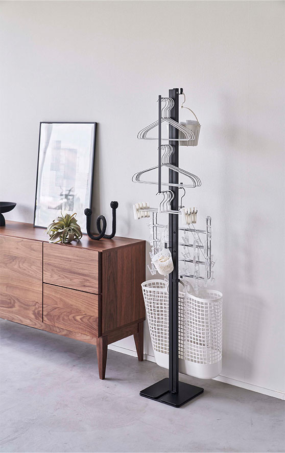 折り畳み室内物干し タワー ホワイト