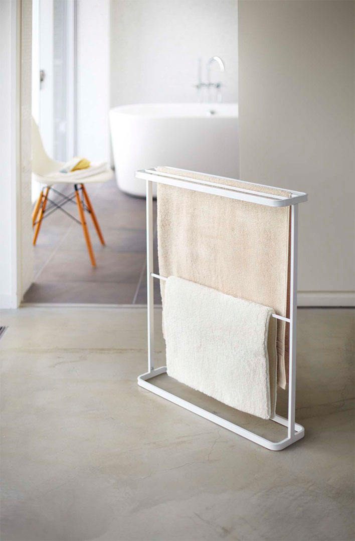 バスタオルハンガー タワー ホワイト