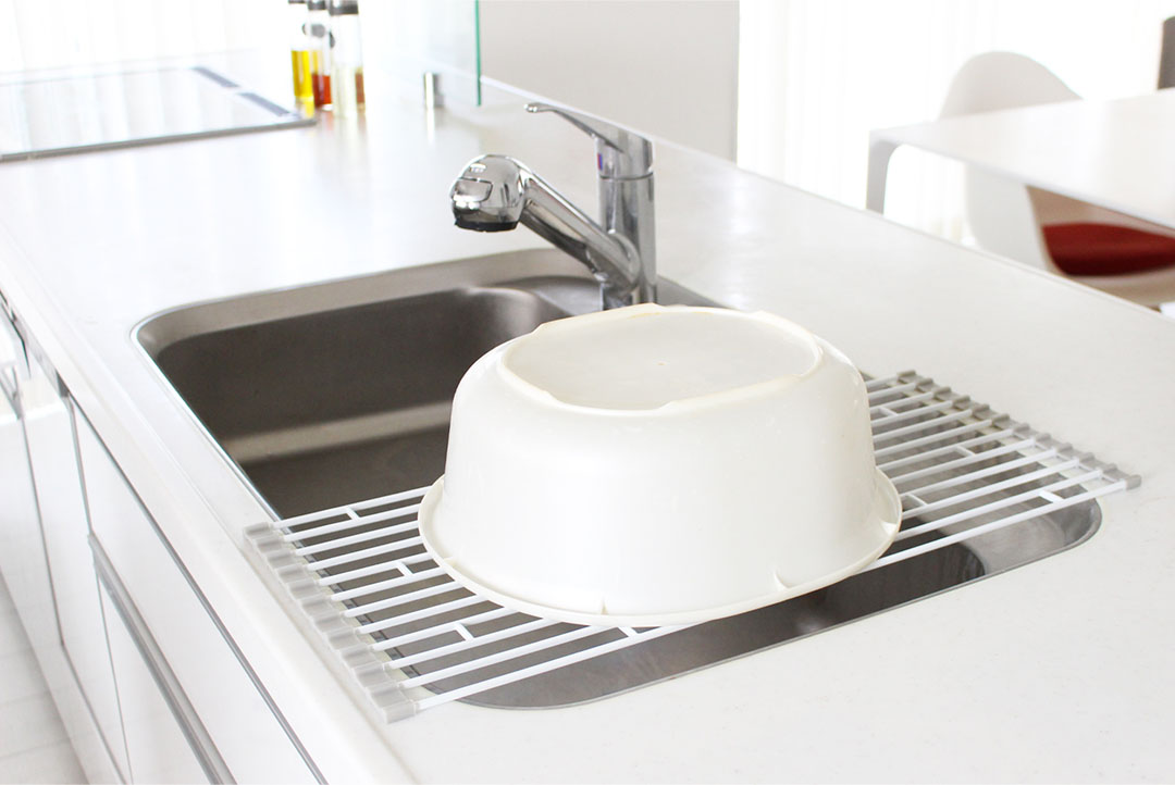 折り畳み水切りラック プレート S ホワイト