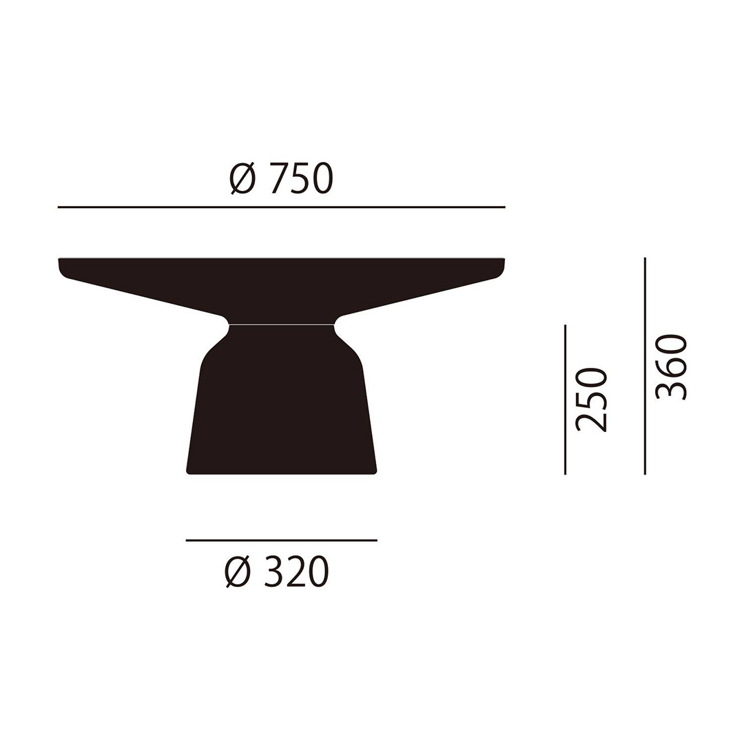 BELL COFFEE TABLE（脚カラー：アメジストヴァイオレット） 真鍮