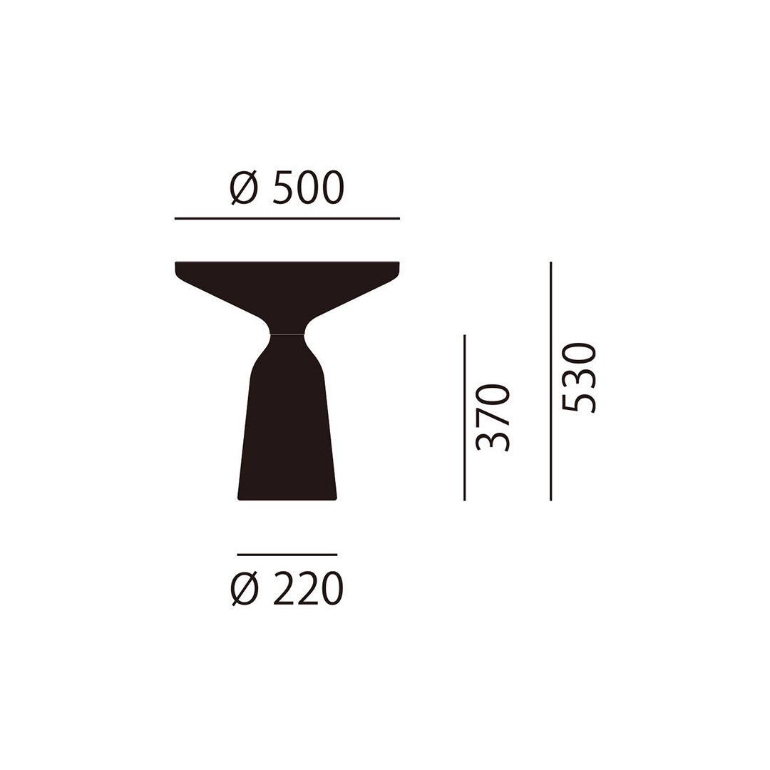 BELL SIDE TABLE(脚カラー:アンバーオレンジ) 真鍮