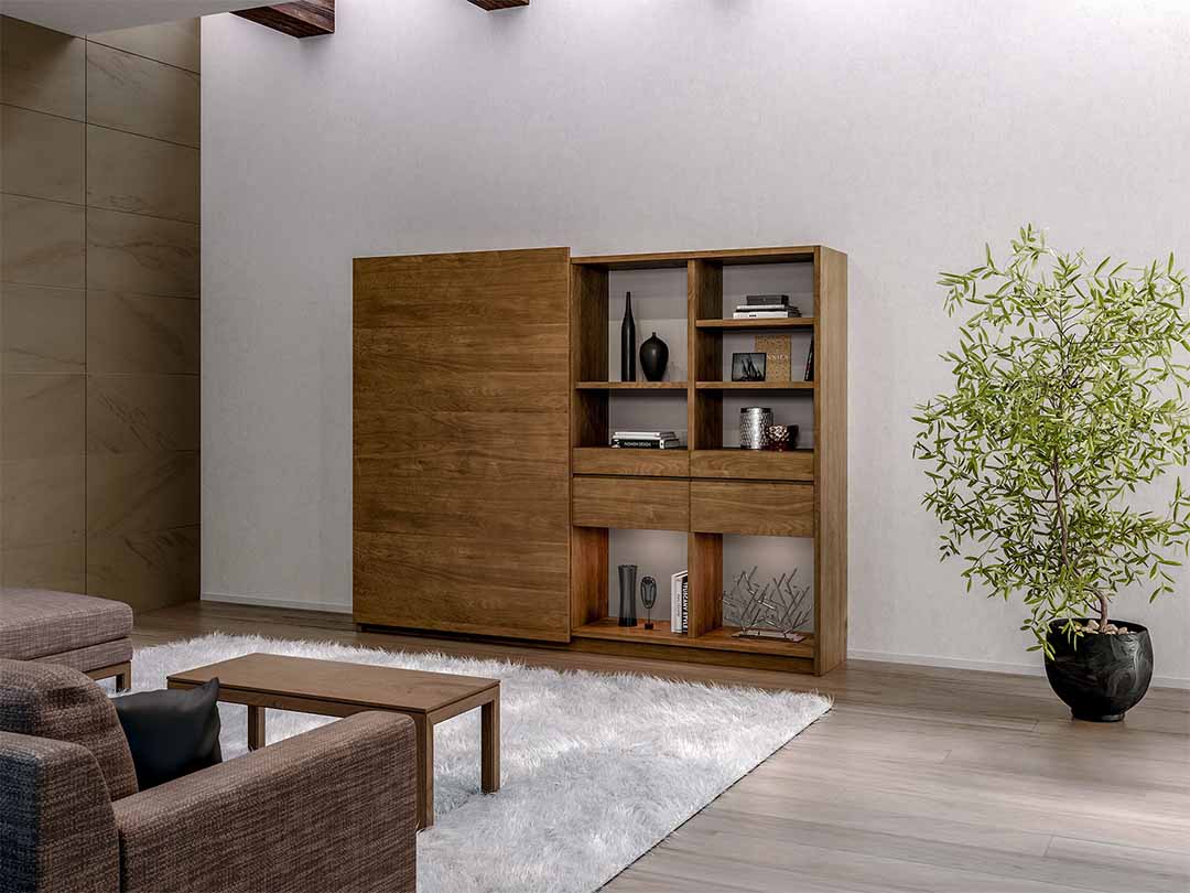 セレクトファニチャー A+ スライドドアキャビネット [SD-101]