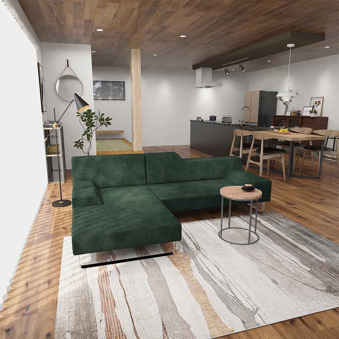 SIESTA カウチ 右側（脚カラー：クロムメッキ） GROUP4-HUサンドベージュ