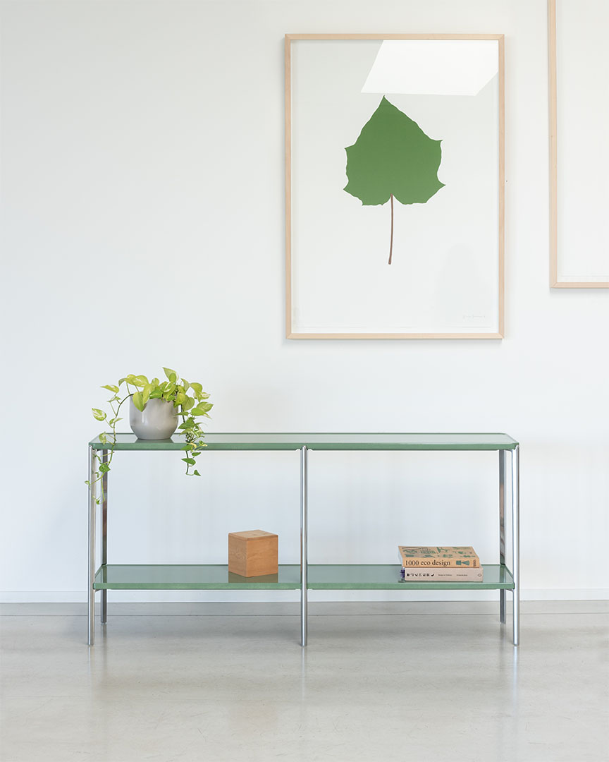 Tambour Concrete 長方形2段2連(脚カラー:ポリッシュ) グリーン