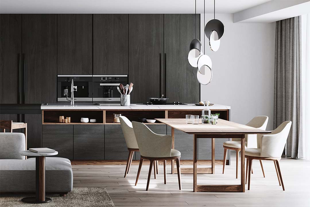 YU UC9 ダイニングチェア(脚カラー:ウォールナット) RANK4 DOMUS(トープ)