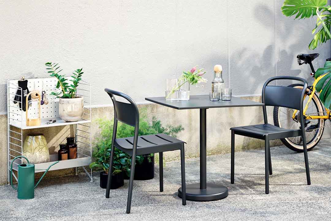 LINEAR STEEL SIDE CHAIR グレー